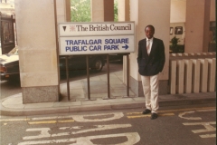 Geoffrey at British Council offices London as a post graduate student