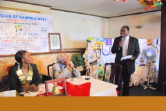 Speaking at the Rotary Club of Kampala West